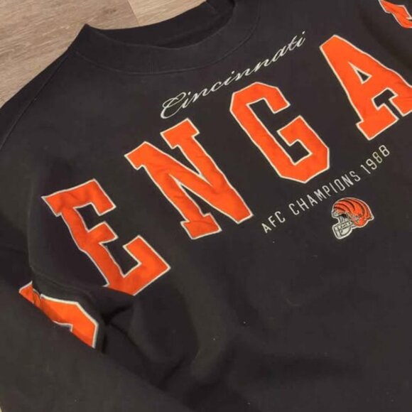 Abercrombie & Fitch NFL men's Cincinnati Bengals crewneck sweatshirt size large - Picture 4 of 4